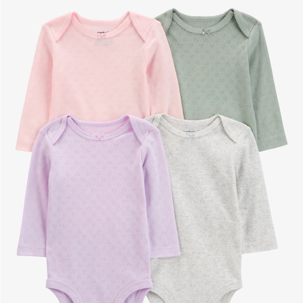 NWT Carter’s Ribbed Long Sleeve Baby Bodysuit Set